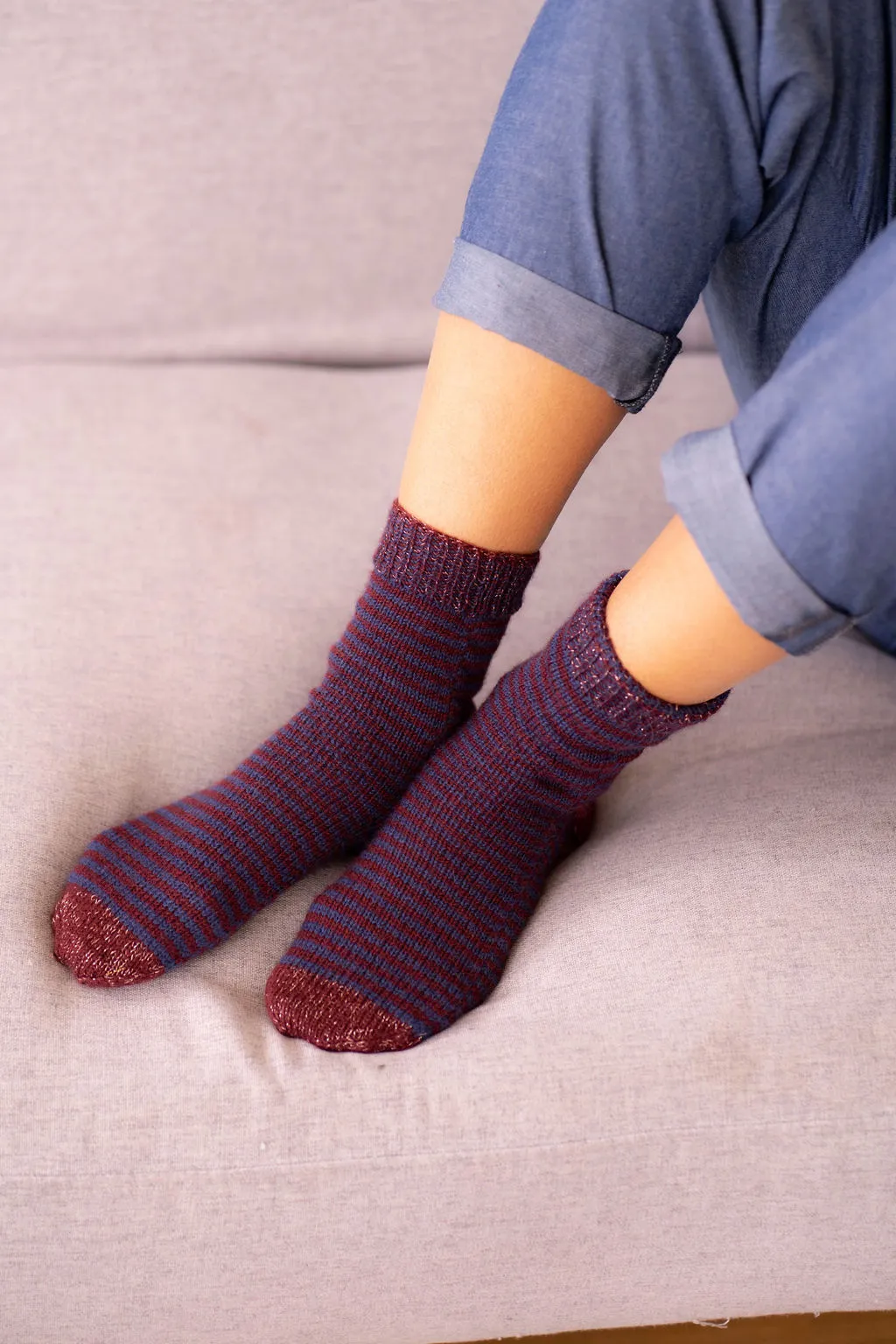 Accessoires Kit Tricot – Matériaux chaussettes pailletées