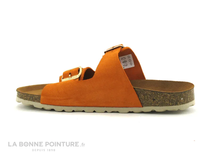 Achat chaussures Autenti by Penta Femme Mule, vente Autenti 2878-485 Orange - Mule reglable 2 brides - Femme