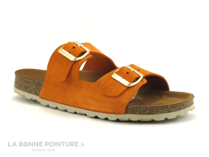 Achat chaussures Autenti by Penta Femme Mule, vente Autenti 2878-485 Orange - Mule reglable 2 brides - Femme