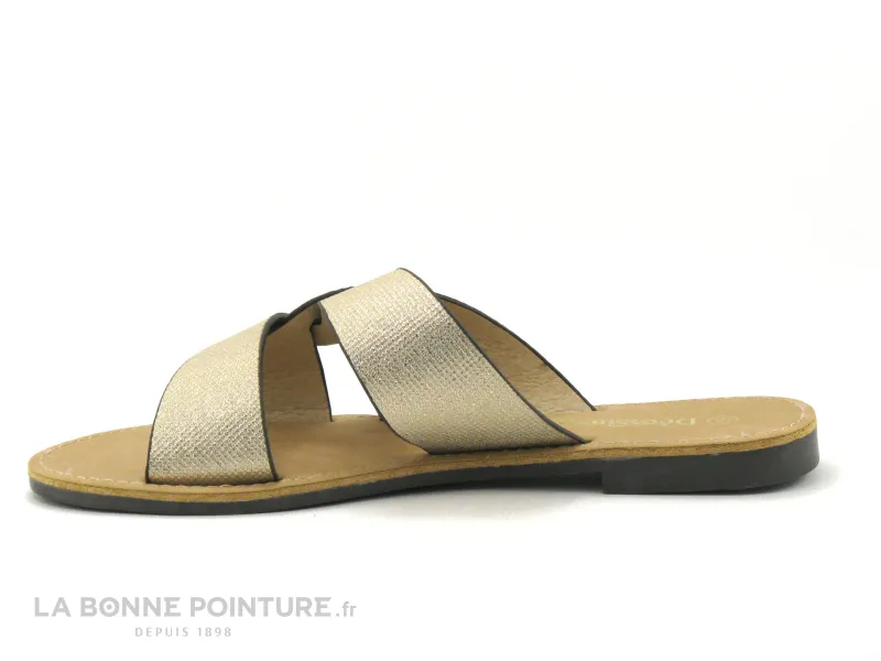 Achat chaussures Dees Shoes Femme Mule, vente Dees Shoes MERCADO Or - Mule plate doree