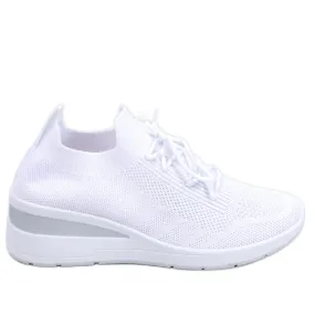 Baskets compensées blanches Croft