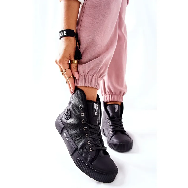 Baskets Femme Big Star II274155 Noir isolé le noir