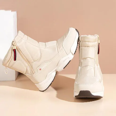 Bottes de neige d'hiver pour femmes - Bottes doublées de fourrure