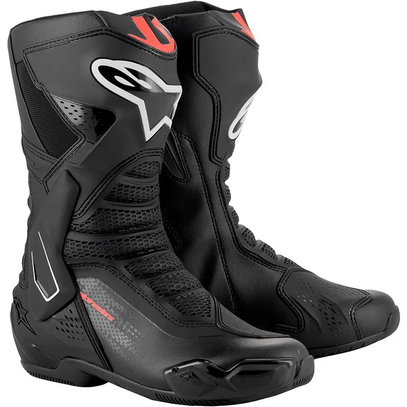 Bottes SMX-6 V3 ALPINESTARS noir/rouge - MAXXESS.FR, Bottes moto