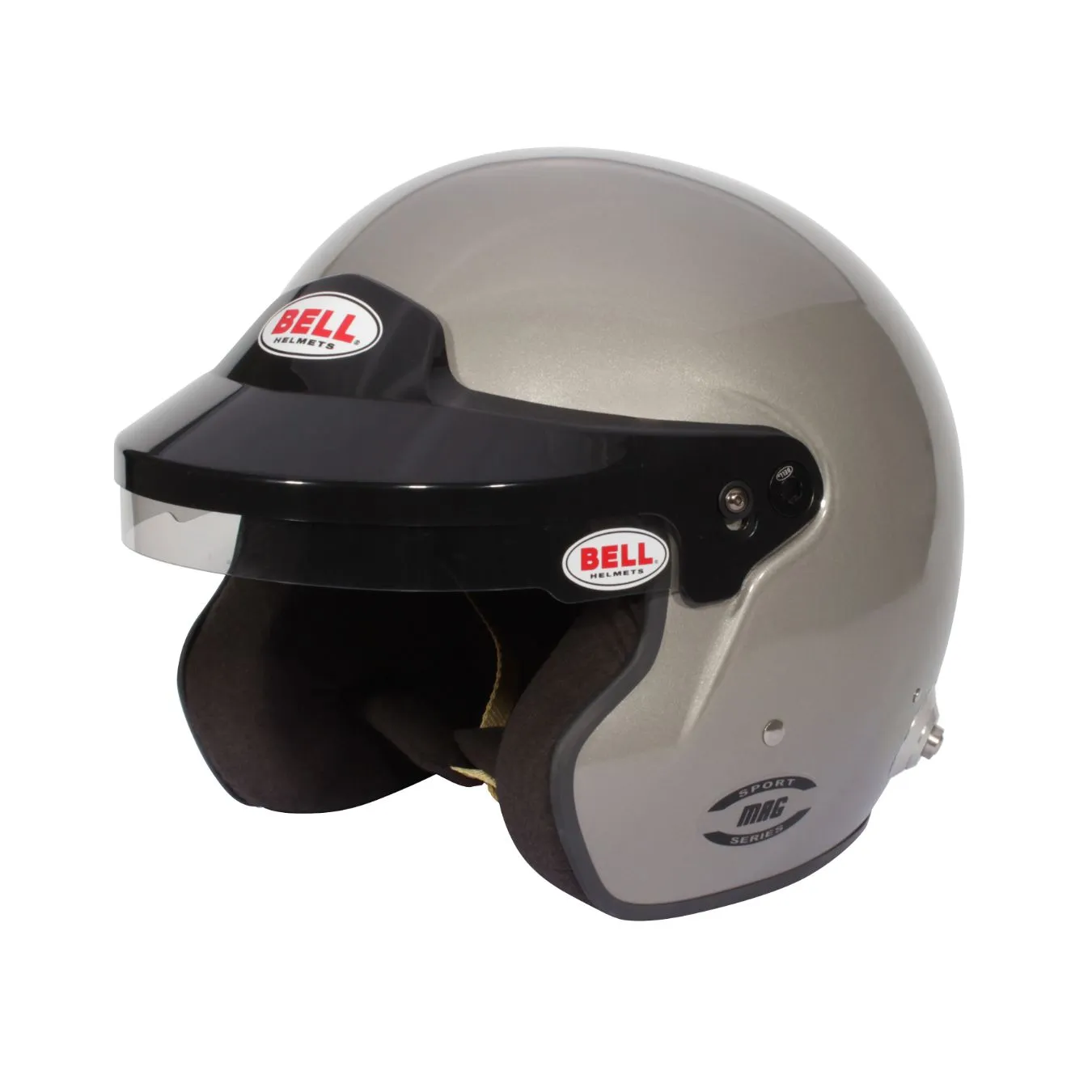 Casque jet FIA BELL MAG Titanium avec clips HANS