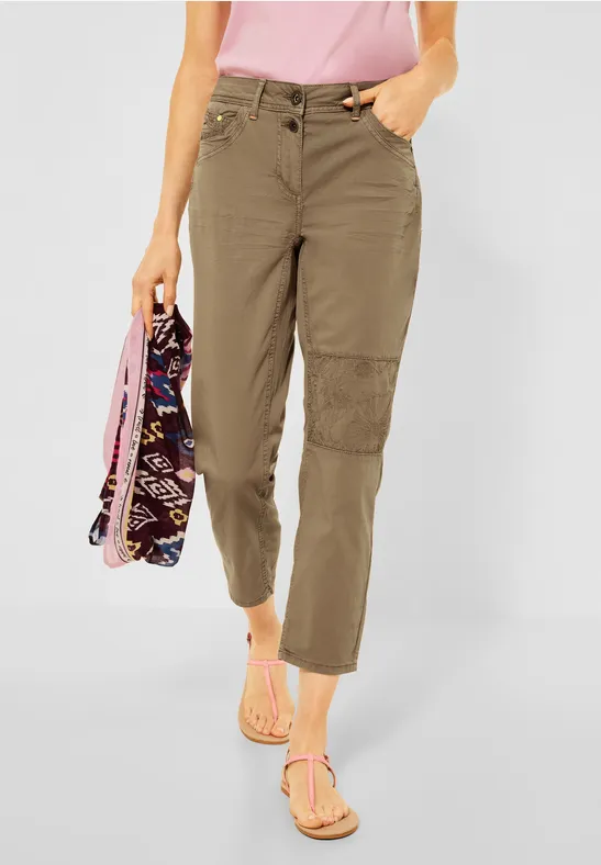 CECIL Pantalon loose fit avec broderie  - Style NEW YORK