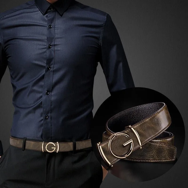 Ceinture de costume en cuir pour homme, modèle Giuseppe