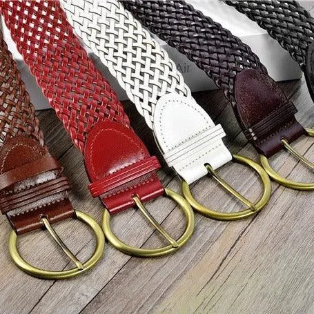 Ceinture en cuir tressé, modèle Lola