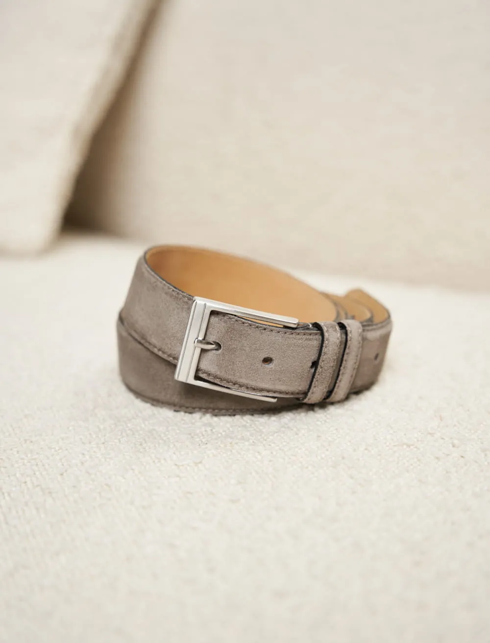 Ceinture pour Homme en Daim Gris
