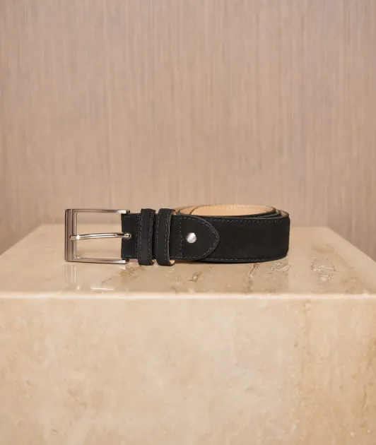Ceinture pour Homme en Daim Noir