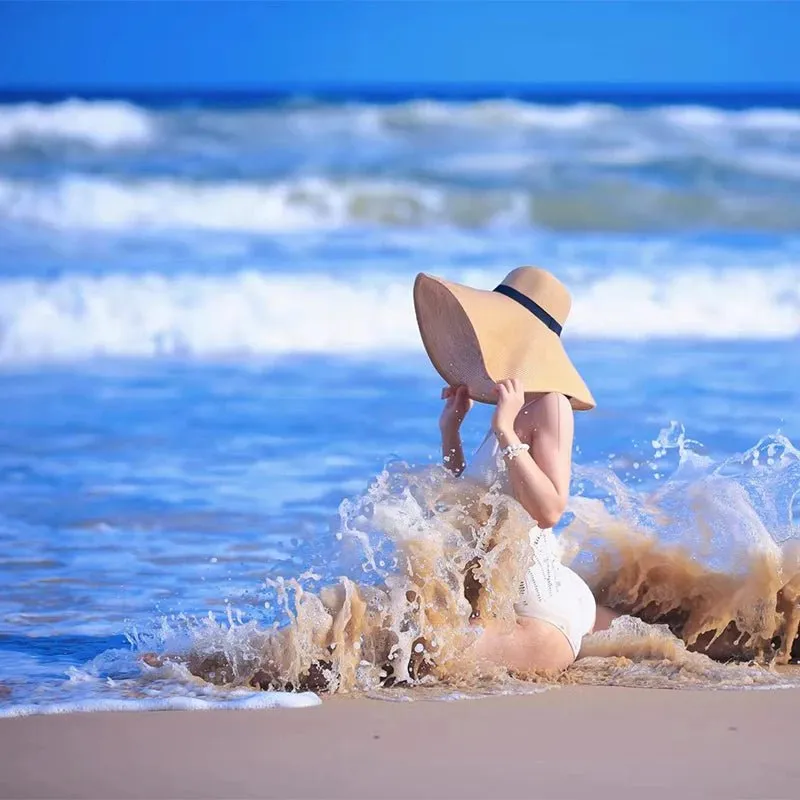 Chapeau de plage pliable