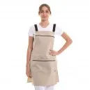 Chasuble de cuisine EZAC Noir / rouge - ROBUR