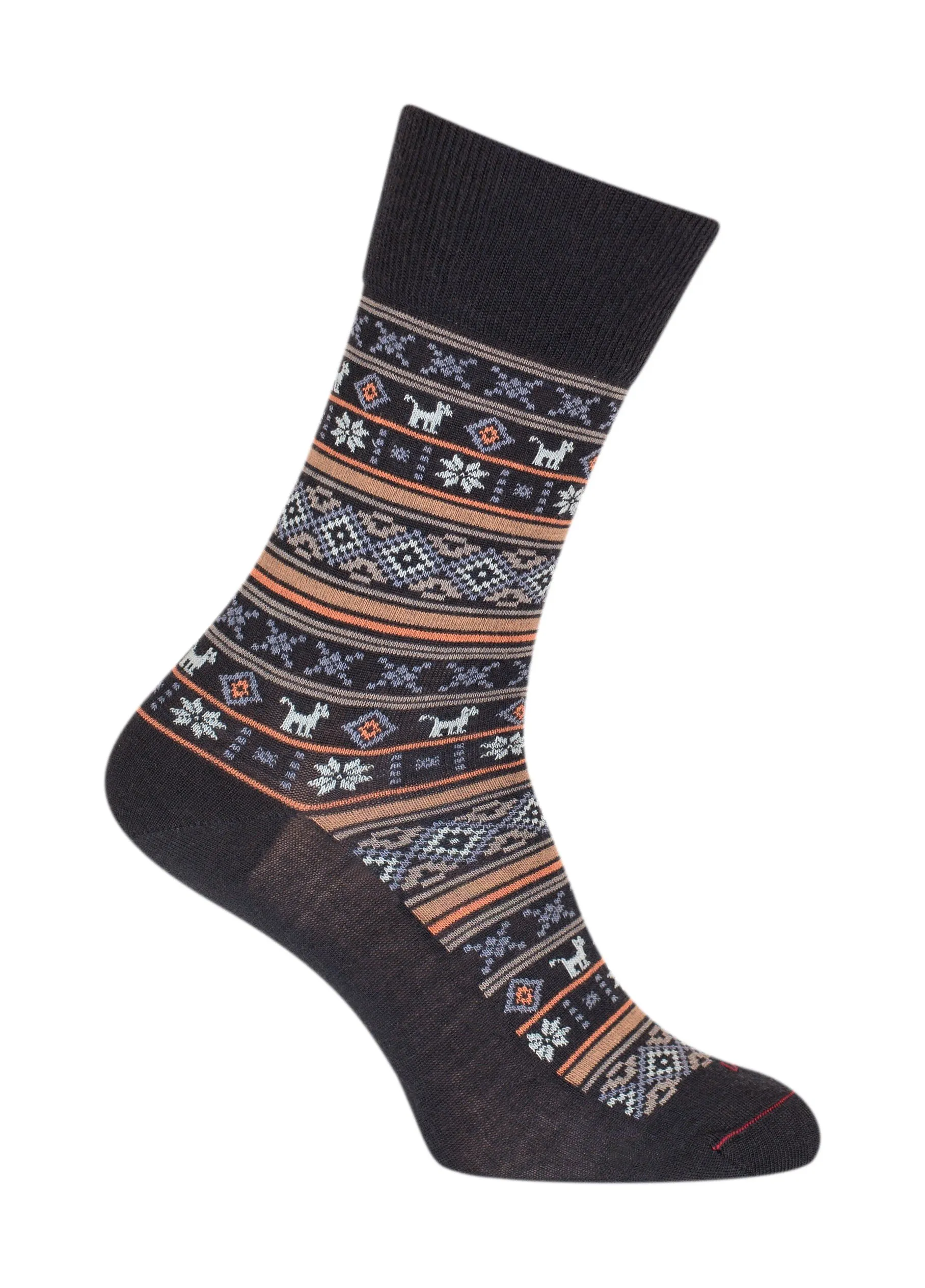 Chaussettes Motifs incas Laine Bleu - Labonal : vente chaussettes p...