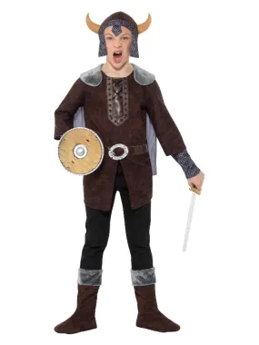 Déguisement Viking garçon avec casque et surbottes