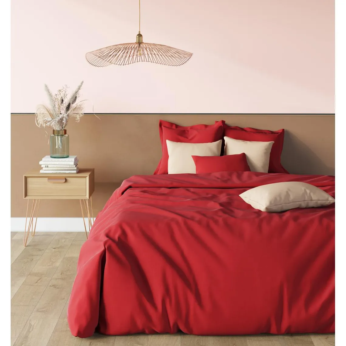 Housse de couette polycoton TERTIO® -  Rouge Carmin | 3 Suisses