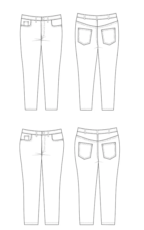 Jeans Ames 12 à 32 - Patron papier - CASHMERETTE