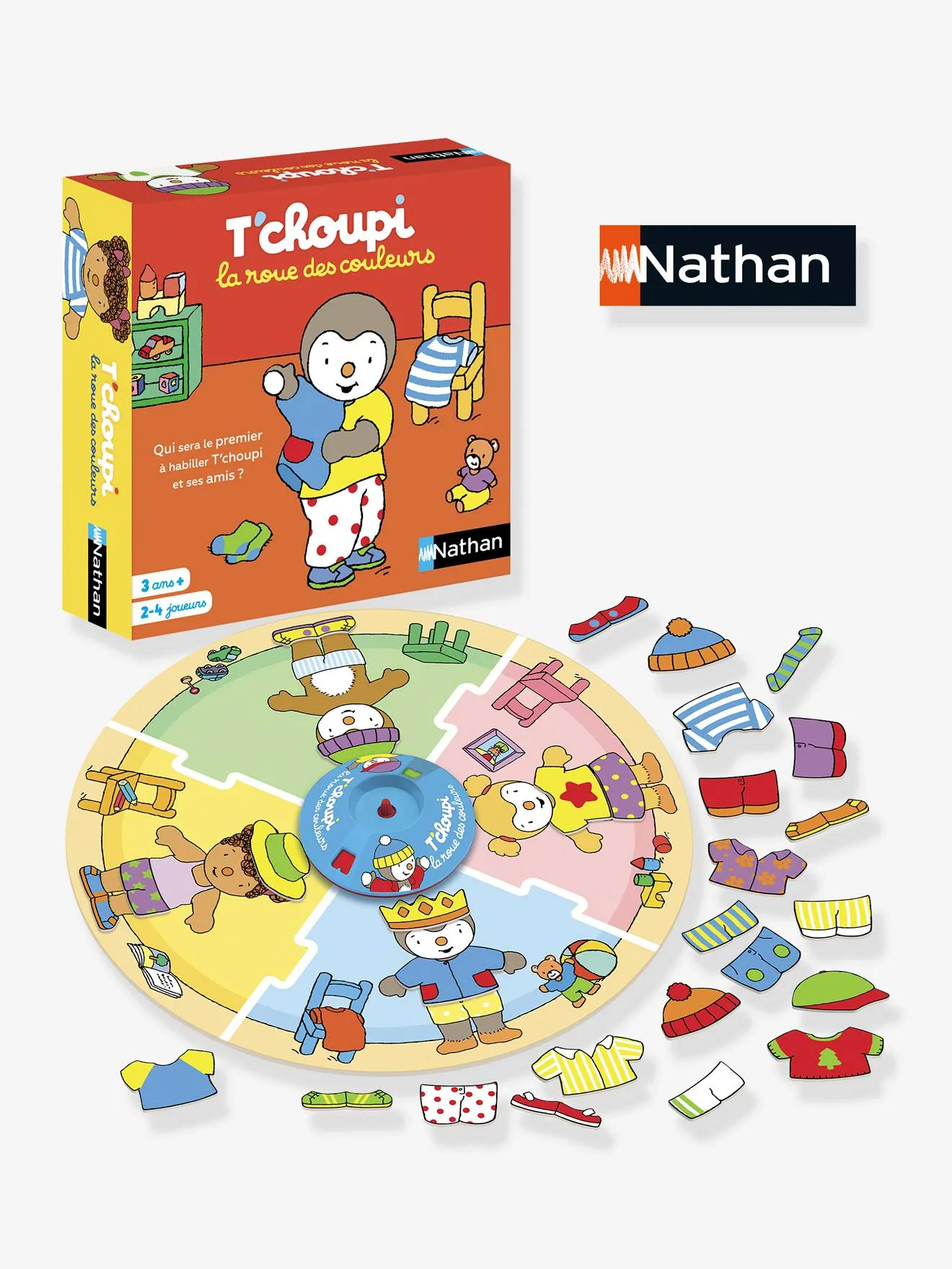 Jeu des couleurs T'choupi NATHAN rouge - Nathan
