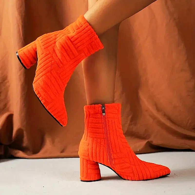 Kaja - bottes pour femmes, talon bloc, simples