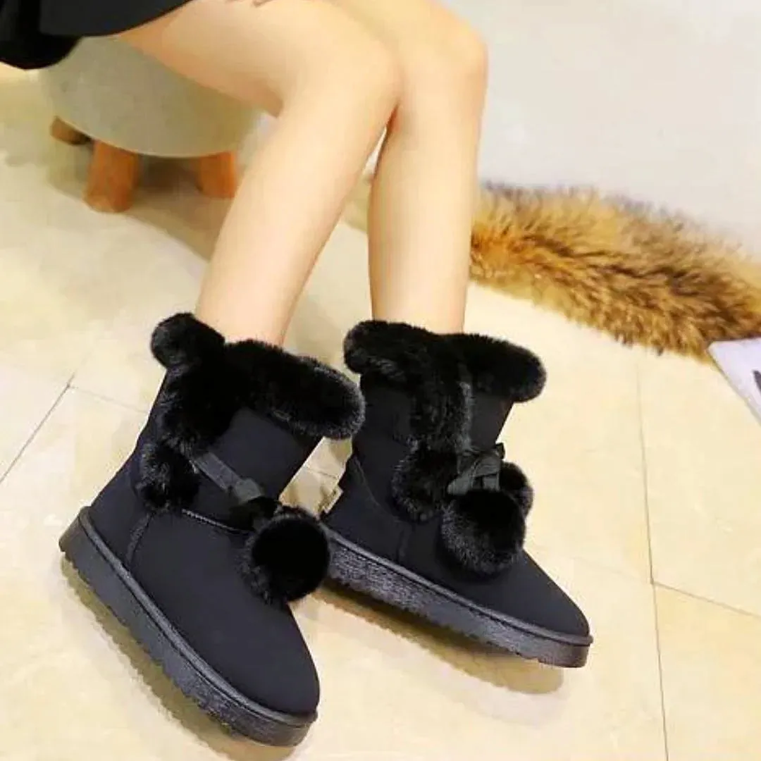 Katalin - bottes d'hiver pour femmes à pompon élégantes