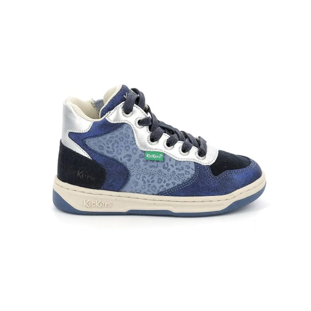KICKERS Baskets hautes Kicklax marine rose - Kickers