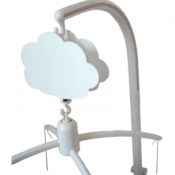 Mobile musical Girafe, éléphant bleu et blanc