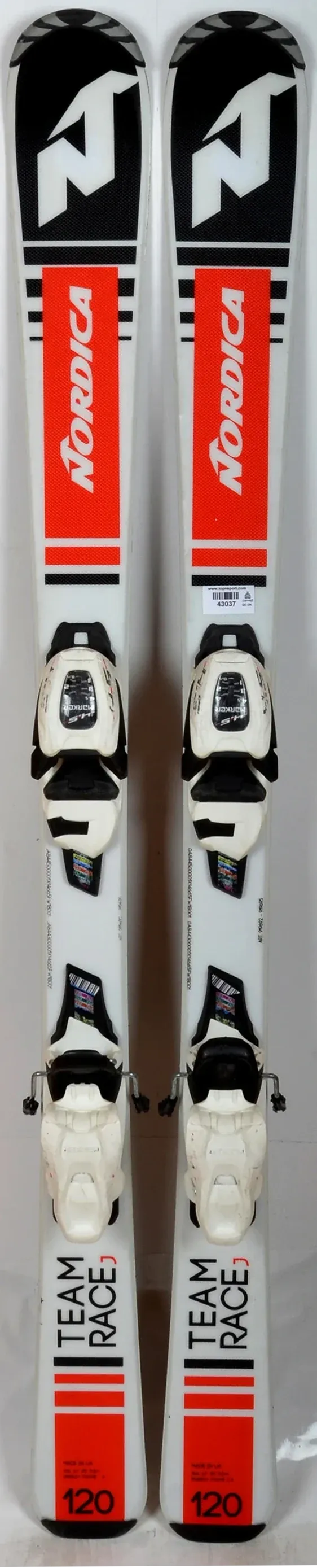 Nordica TEAM J RACE white / red - skis d'occasion Junior