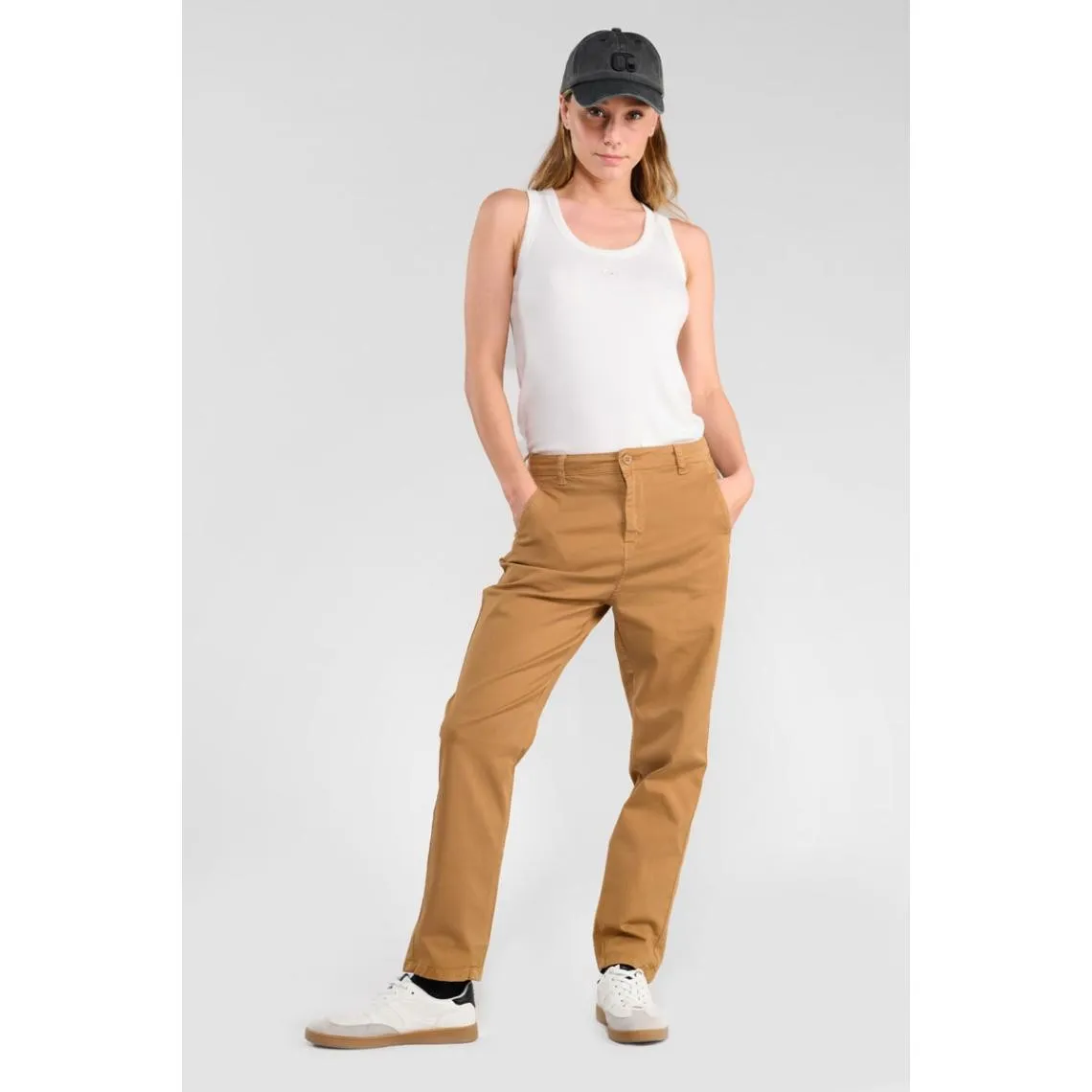 Pantalon chino ERLE beige Nell en coton | 3 Suisses