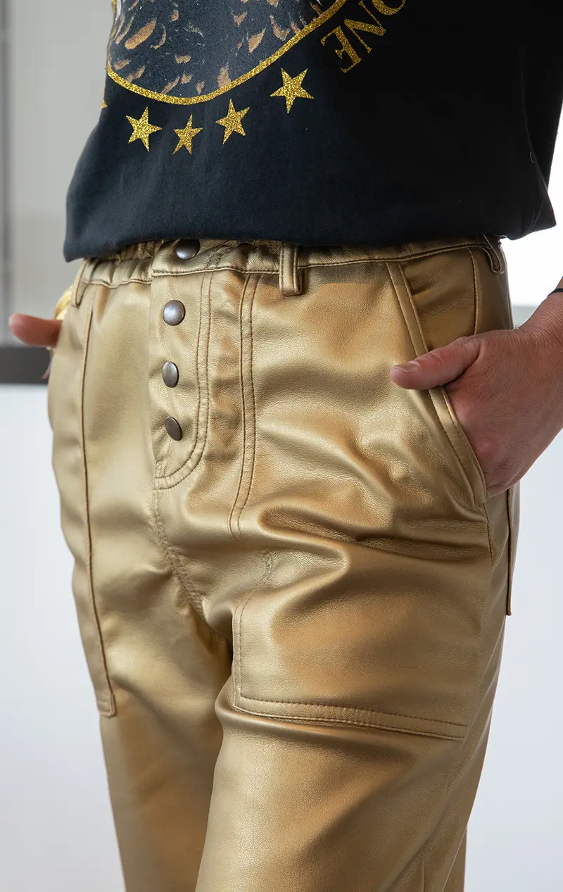 Pantalon Cuir Californie Or - Hod Paris | Les Chiquettes