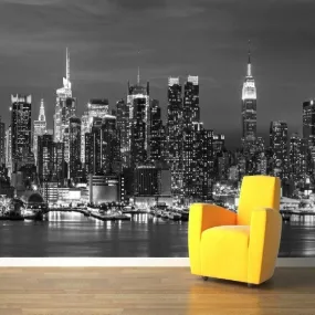Papier Peint Vintage  New York Noir Et Blanc