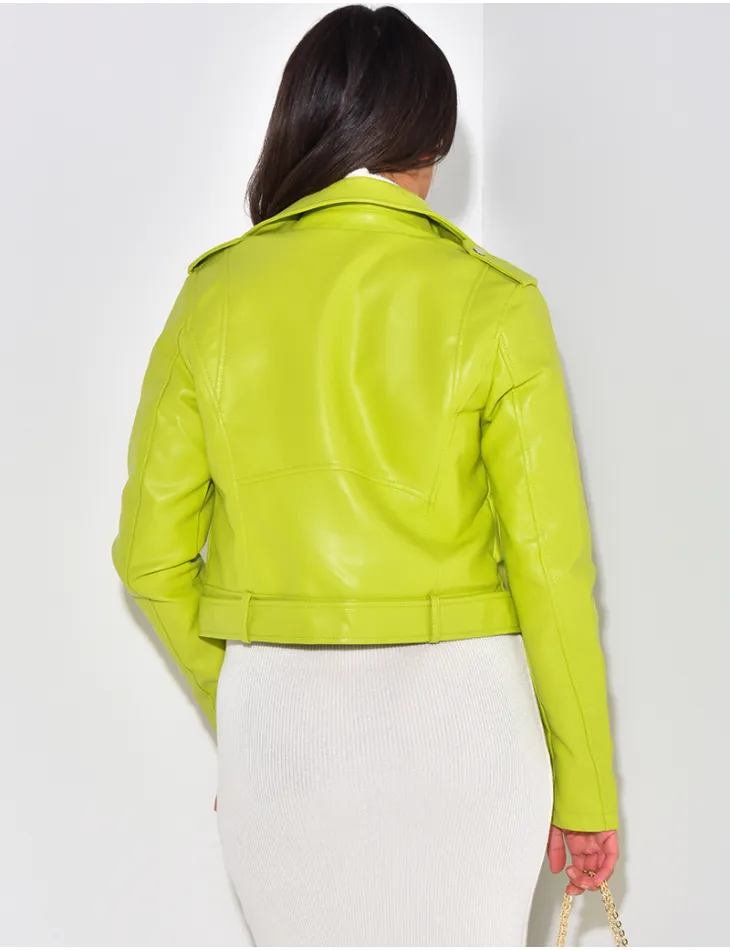 Perfecto court en simili / 50075 - JEANS INDUSTRY