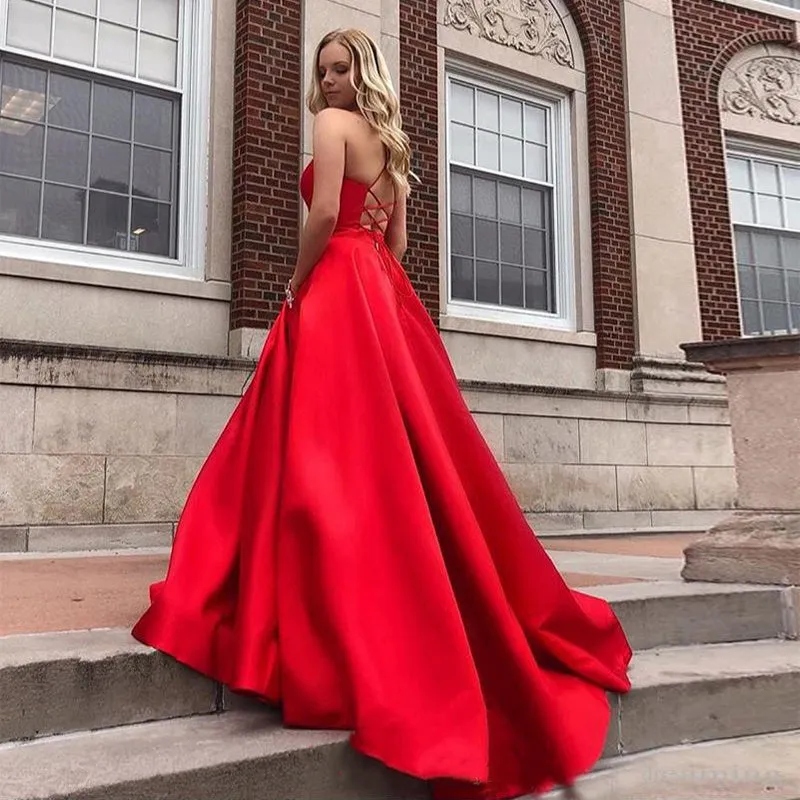 Robe Bal de Promo Rouge