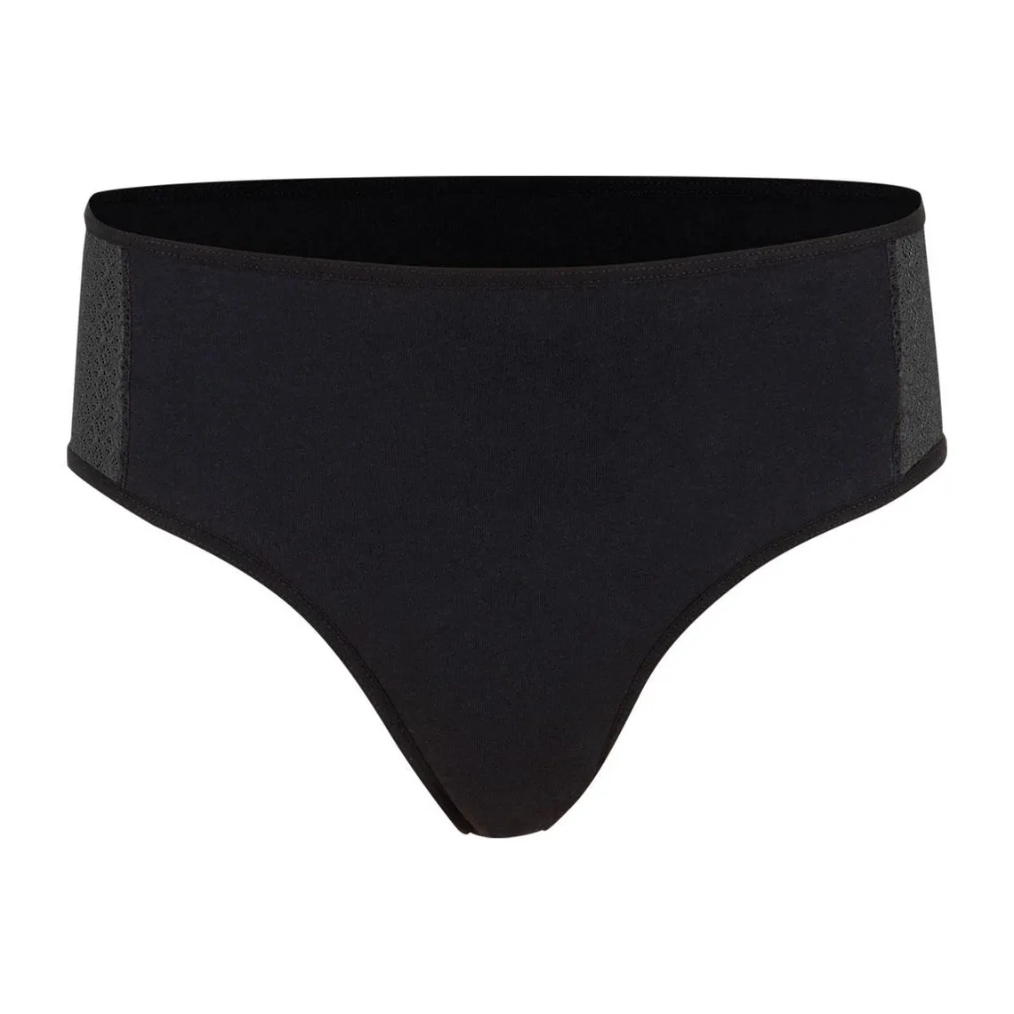 Slip pour fuites urinaires noir en coton | 3 Suisses