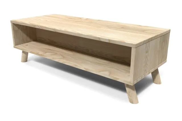 Table basse scandinave bois rectangulaire Viking - ABC Meubles - Marques de France